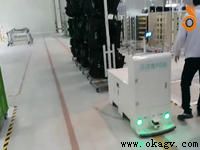 欧铠后牵引AGV小车应用